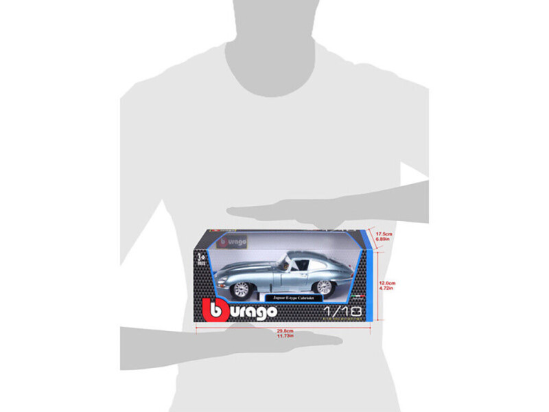 Bburago Jaguar E Coupe 1:18 Metalic Silver Blue